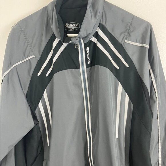 Sugoi Track-Style Cycling Reflective Grey Shell Jacket Men's Size XL - Picture 3 of 8